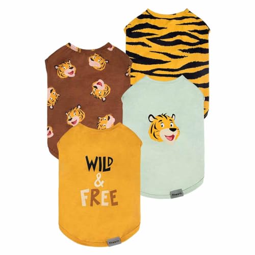 Fitwarm Tiger-Hunde-Shirt, Sommer-Hundekleidung für kleine Hunde, Jungen, Mädchen, lustiges Hundekostüm, T-Shirt, Haustier-Outfit, Gelb, Braun, Schwarz, Grün, Größe M, 4 Stück Fitwarm Tiger-Hunde-Shirt, Sommer-Hundekleidung für kleine Hunde, Jungen, Mädchen, lustiges Hundekostüm, T-Shirt, Haustier-Outfit, Gelb, Braun, Schwarz, Grün, Größe M, 4 Stück von Fitwarm