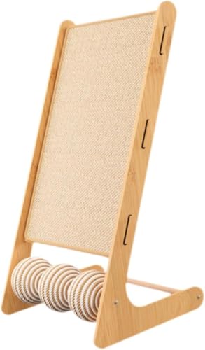 Fiula L-Shape Sisal Cat Scratching Board,Katzen Kratz,Cat Scratching Post,Kratzmöbel Katze,Sisal, Vertical Scratching Board for Cats with Ball Toy,Für Katzen Jeden Alters Geeignet von Fiula