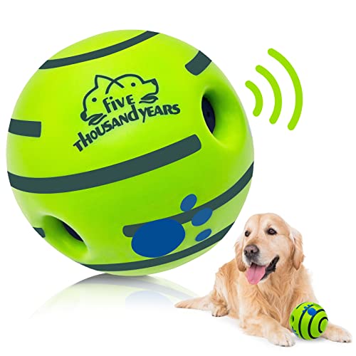 Five Thousand Years Großer Wackel-Hundeball, interaktives Hundespielzeugball, quietschender Hundespielzeugball, Innen- und Außenbereich, sichere Hundegeschenke für mittelgroße und große Hunde Five Thousand Years Großer Wackel-Hundeball, interaktives Hundespielzeugball, quietschender Hundespielzeugball, Innen- und Außenbereich, sichere Hundegeschenke für mittelgroße und große Hunde von Five Thousand Years