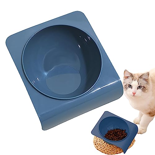 Erhöhter Katzennapf | 15 Grad geneigter Einzelnapf für Katzen,Schräge Katzenfutter- oder Wassernäpfe, Heimtierbedarf, geräuscharm, Rückflussverhinderung, sauber, ergonomisch, stressfrei Fivetoo von Fivetoo