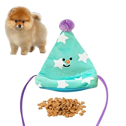 Fivetoo Hundespielzeug, interaktiver Spaß - Niedliches Beißspielzeug mit Geburtstagsmütze und Stimme - Pet Supplies Hundespielzeug mit Geräuschen, verstellbares Reinigungs-Kautrainingsspielzeug von Fivetoo