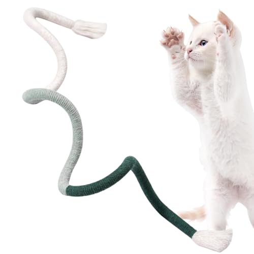 Fivetoo Katzenstab Spielzeug,Baumwollschnur, interaktives Kätzchenspielzeug für die Nacht | Haustier-Übungsspielzeug für Katzenhaus, Tierheim, Tierhandlung, Wohnzimmer, Schlafzimmer, Arbeitszimmer von Fivetoo