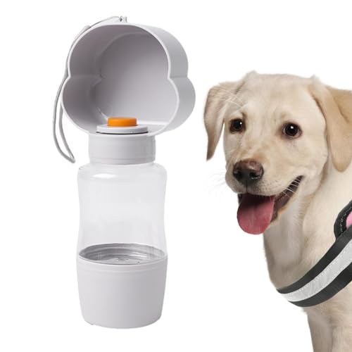 Hunde-Wasserflasche, tragbar, 400 ml, für Outdoor-Hunde-Futterspender, Futterzubehör für Hunde, zum Wandern, Reisen, Camping, Spazierengehen, Picknick Fivetoo von Fivetoo