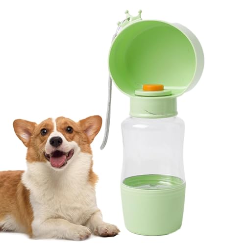 Reiseflaschen für Hunde, 400 ml, mit abnehmbarem Umhängeband, Reisezubehör für Hunde, zum Wandern, Spazierengehen, Reisen, Camping, Picknick Fivetoo von Fivetoo