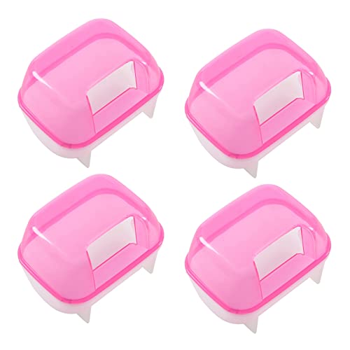 Fivetwofive 4X Kleiner Hamster Baden Sand Kaefig Badezimmer 10 x 7 x 7 cm - Rosa & von Fivetwofive