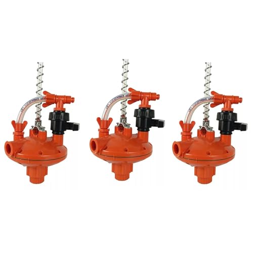Fivetwofive GeflüGelzuchtsystem Wasserleitung Wasserdruckregler Automatisches Druckregelventil 3St Rot von Fivetwofive