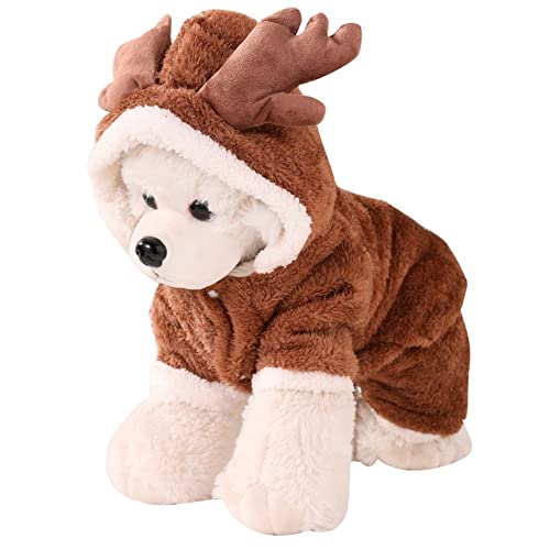 Fivetwofive Heimtier Bedarf Winter Warmer Hund Vierbeinige Kleidung Weihnachten Elch Modelle Kleine Hunde Teddy Chihuahua Hunde Bekleidung, L von Fivetwofive
