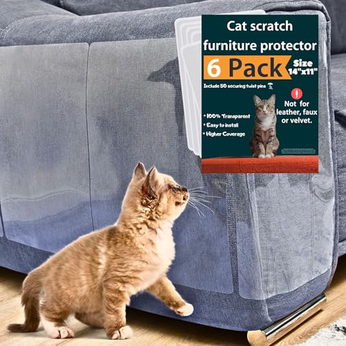 Couchschutz für Katzen, 6 Stück, 35,6 x 27,9 cm, Anti-Kratz-Möbelschutz, Katzenmöbelschutz, Möbelschutz vor Katzen, Couch-Katzenkratzschutz Couchschutz für Katzen, 6 Stück, 35,6 x 27,9 cm, Anti-Kratz-Möbelschutz, Katzenmöbelschutz, Möbelschutz vor Katzen, Couch-Katzenkratzschutz von FixZilla