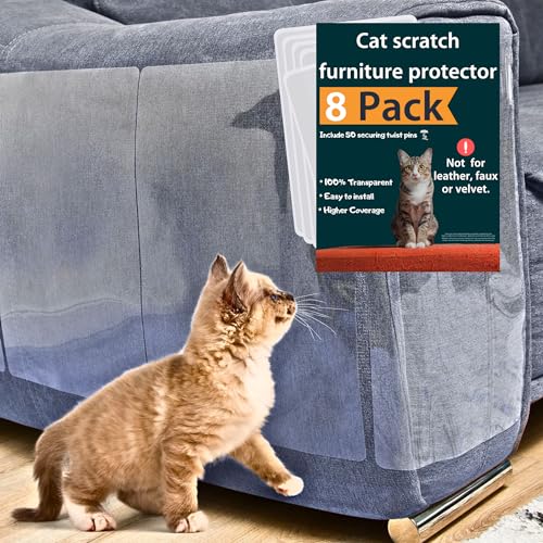Couchschutz für Katzen, 8 Stück, Anti-Kratz-Möbelschutz, Katzenmöbelschutz, Möbelschutz vor Katzen, Couch Katzenkratzschutz, Eckenschutz für Katzen, Couchschutz Couchschutz für Katzen, 8 Stück, Anti-Kratz-Möbelschutz, Katzenmöbelschutz, Möbelschutz vor Katzen, Couch Katzenkratzschutz, Eckenschutz für Katzen, Couchschutz von FixZilla