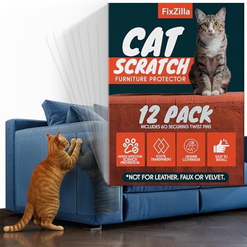 Katzenkratz-Möbelschutz, 12 Stück, Katzenmöbelschutz, Möbelschutz vor Katzen, Katzenkratzabschreckung, Couchschutz für Katzen, Couch-Eckenschutz Katzenkratz-Möbelschutz, 12 Stück, Katzenmöbelschutz, Möbelschutz vor Katzen, Katzenkratzabschreckung, Couchschutz für Katzen, Couch-Eckenschutz von FixZilla