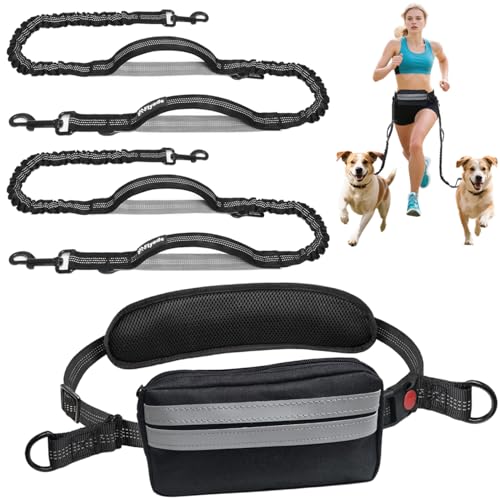 Fiyade Joggingleine Hunde, Freihändige Hundeleine, Laufhundeleine mit Hüftgurt, Abnehmbare Hüfttasche, Doppelte Hundeleine, Bungee-Laufleine Hundeleinen für Mittelgroße Große Hunde bis zu 50 kg Fiyade Joggingleine Hunde, Freihändige Hundeleine, Laufhundeleine mit Hüftgurt, Abnehmbare Hüfttasche, Doppelte Hundeleine, Bungee-Laufleine Hundeleinen für Mittelgroße Große Hunde bis zu 50 kg von Fiyade