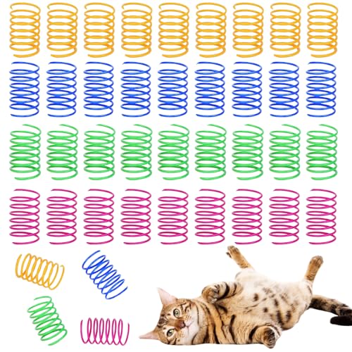 40 Stück Katzenfederspielzeug – interaktives Katzenspulenspielzeug für Indoor-Katzen – bunte Federn zum Schlagen, Beißen und Jagen – lustiges Katzenspielzeug für Kätzchen und Erwachsene 40 Stück Katzenfederspielzeug – interaktives Katzenspulenspielzeug für Indoor-Katzen – bunte Federn zum Schlagen, Beißen und Jagen – lustiges Katzenspielzeug für Kätzchen und Erwachsene von Fizzix