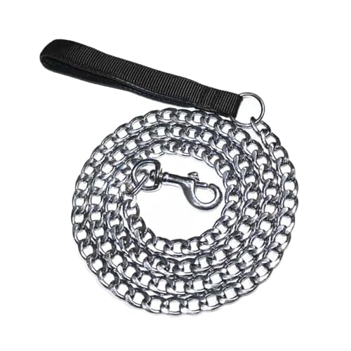 Kette Hundeleine für mittelgroße Hunde, langlebige Hundeleine, verstellbare Kettenleine, stabile Haustierleine für Spaziergänge, Training & Kontrolle von Fizzix