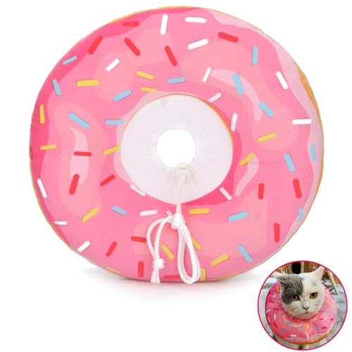 Verstellbares Katzenhalsband aus weicher Baumwolle – bequemes Genesungshalsband für Katzen und kleine Hunde, niedlicher und sicherer Nackenschutz von Fizzix