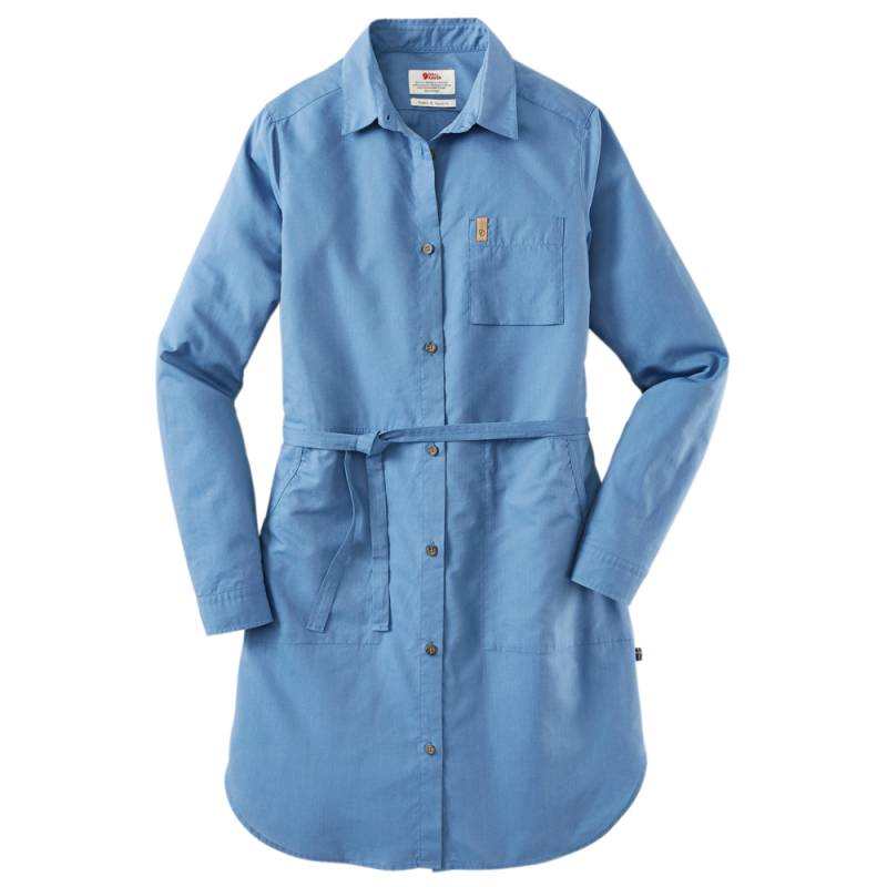 Fjällräven Damen Blusenkleid Övik Shirt Dress W blau, Gr. S von Fjällräven