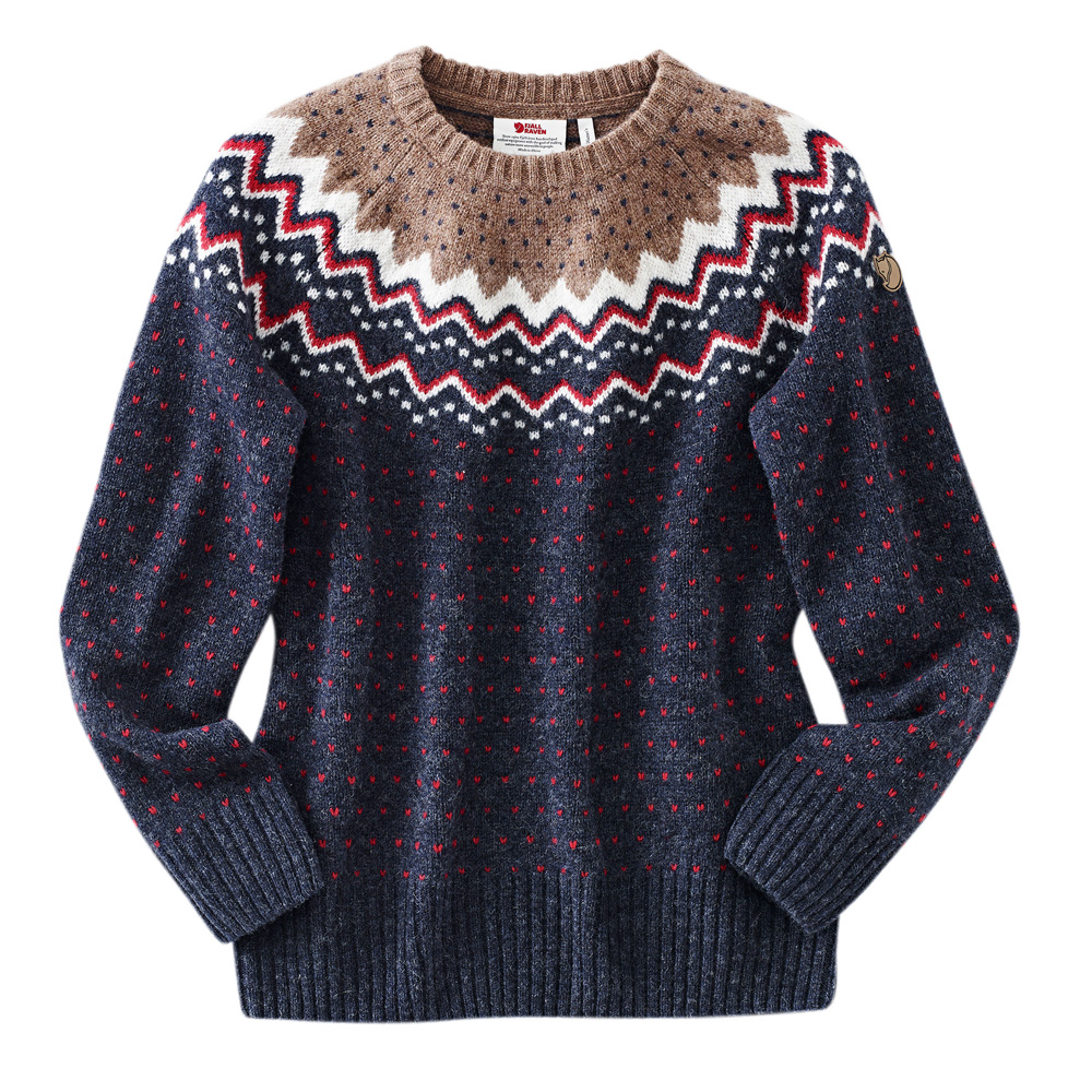 Fjällräven Damen Pullover Övik Knit Sweater W blau-rot, Gr. S Fjällräven Damen Pullover Övik Knit Sweater W blau-rot, Gr. S von Fjällräven