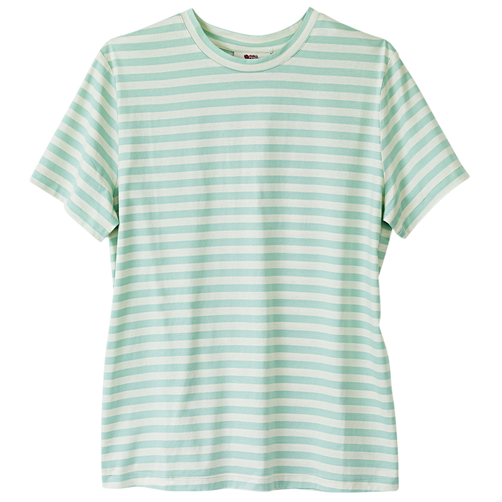 Fjällräven Damen T-Shirt Striped T-Shirt W grün-weiß, Gr. M von Fjällräven