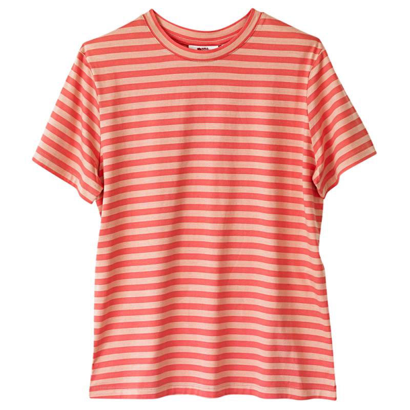 Fjällräven Damen T-Shirt Striped T-Shirt W cotton sky-poppy fields, Gr. M von Fjällräven