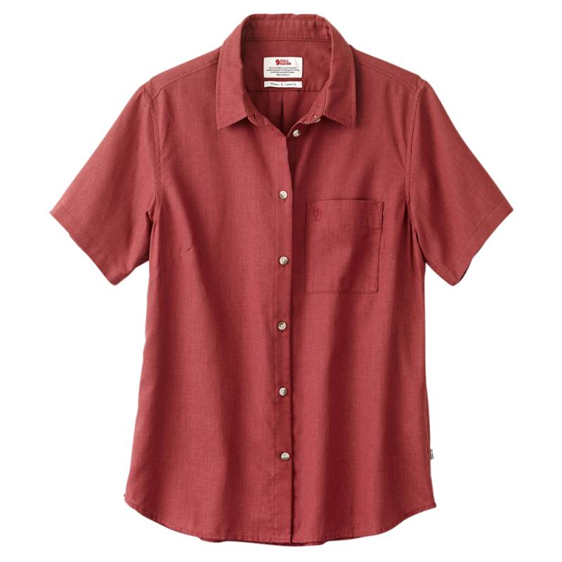 Fjällräven Damenbluse Övik Travel Shirt SS W rot, Gr. XS von Fjällräven