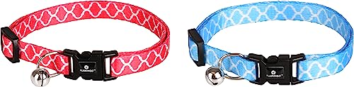 Flamingo Katzenhalsband Amsi – Verstellbar (20-35 cm) | 10 mm Breite | Mit Glöckchen | Stilvoll & Modisch von Flamingo