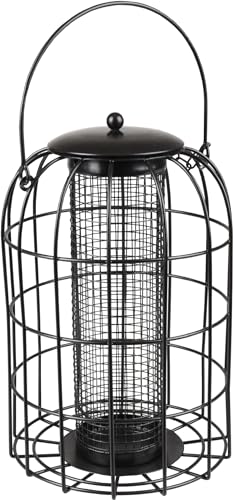 Flamingo Vogelhaus – Meisenknödelhalter Olov Schwarz 17,5x17,5x27cm Vogelfutterspender für Wildvögel von Flamingo