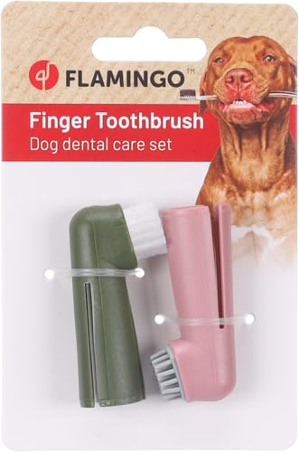 Flamingo Dentes – 2er-Set Fingerzahnbürsten für Hunde & Katzen – 1,7 × 2,5 × 6 cm – Entfernt Zahnstein & massiert das Zahnfleisch – Aus robustem Kunststoff Flamingo Dentes – 2er-Set Fingerzahnbürsten für Hunde & Katzen – 1,7 × 2,5 × 6 cm – Entfernt Zahnstein & massiert das Zahnfleisch – Aus robustem Kunststoff von Flamingo
