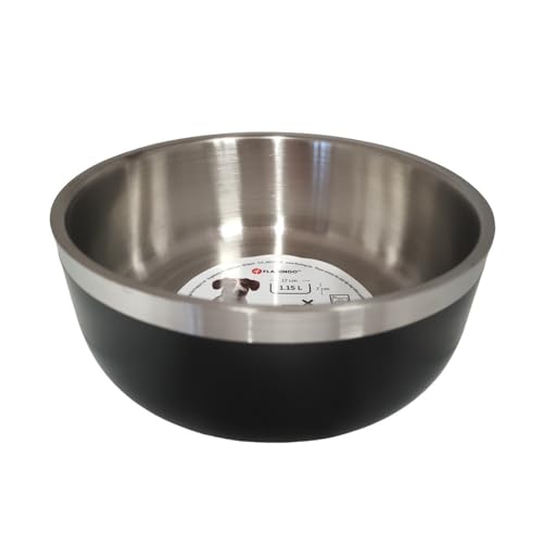 Flamingo - Futternapf für Wasser oder Futtermittel, doppelwandig, Durchmesser 17 cm, 1150 ml, für Hunde von Flamingo