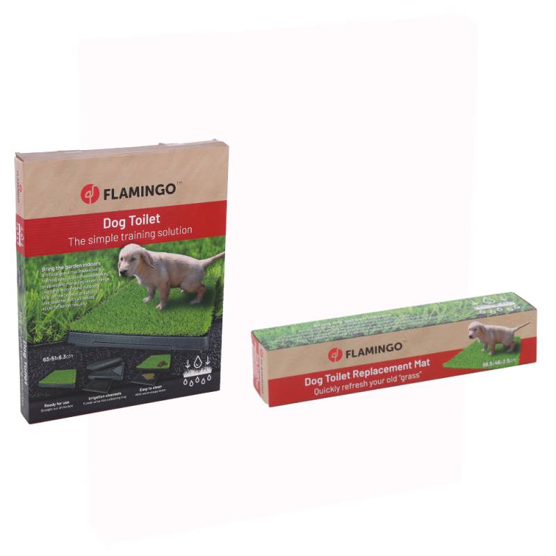FLAMINGO Hundetoilette mit Kunstrasen - Toilettenbox & Rasenmatte + Ersatz-Rasenmatte FLAMINGO Hundetoilette mit Kunstrasen - Toilettenbox & Rasenmatte + Ersatz-Rasenmatte von Flamingo
