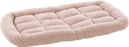 Flamingo Kissen für Hunde Jacquard rechteck Taupe - 70,5x41,5x8cm - Waschbar - Rutschfester Boden und geeignet für Drahtkäfige von Flamingo