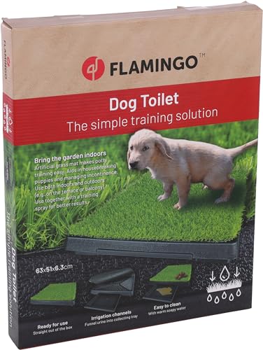FLAMINGO Toilette für Tiere Gras + Tablett, Pelou, 63 x 51 x 6,3 cm von Flamingo