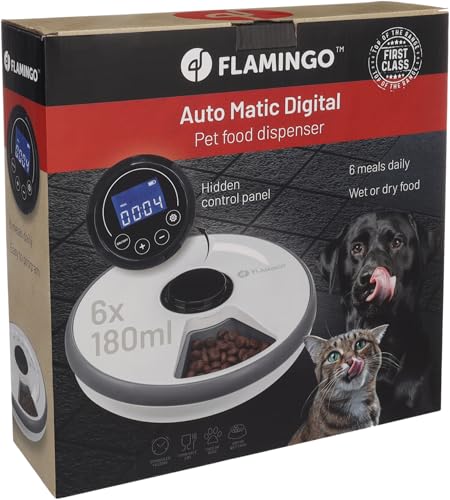FUTTERAUTOMAT MIT DIGITALEM Timer LABO Weiss von Flamingo