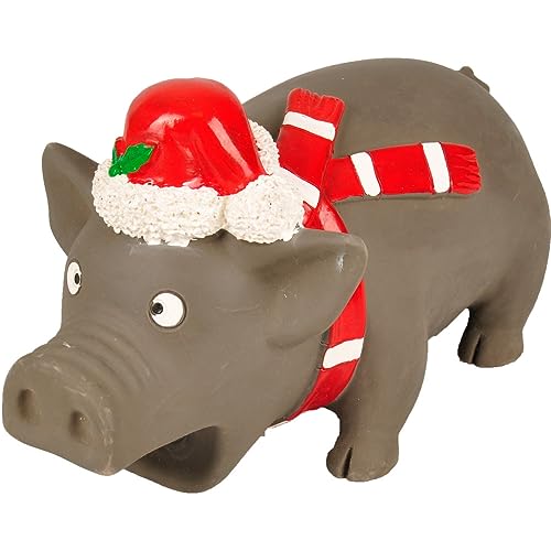 Flamingo 518220 Hs Weihnachten Latex Schwein Mit Mutze 21 cm von Flamingo