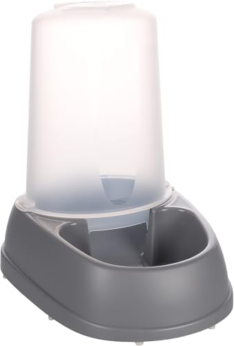 Flamingo Automatischer Futter- und Wasserspender für Hunde - Grau - 2,5L von Flamingo