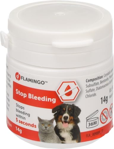 Flamingo Blutstillendes Pulver Dalko – 14 g, Stoppt Blutungen in 5 Sekunden, Ideal für Haustiere Flamingo Blutstillendes Pulver Dalko – 14 g, Stoppt Blutungen in 5 Sekunden, Ideal für Haustiere von Flamingo