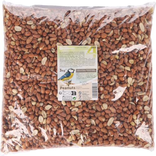 Flamingo Erdnüsse, geschält, Premium-Futter für Wildvögel, 3 kg von Flamingo