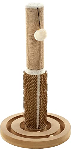 Flamingo Kratzbaum Ayla – Creme/Natur | Kompakter & Gemütlicher Kratzbaum für Katzen von Flamingo