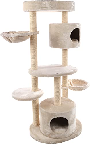 Flamingo Kratzbaum Inga – Beige/Weiß | Kompakter & Gemütlicher Kratzbaum für Katzen! Flamingo Kratzbaum Inga – Beige/Weiß | Kompakter & Gemütlicher Kratzbaum für Katzen! von Flamingo