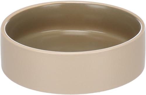Flamingo Futter- und Trinknapf Anca Rund Beige/Grün – 200ml, Luxus in Hochwertigem Keramik, Stark und Langlebig, Schönes Design von Flamingo