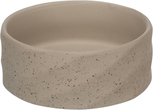 Hundenapf Keramik – hundenapf kleine Hunde – 450ml – spülmaschinenfest – rund grau – Flamingo von Flamingo