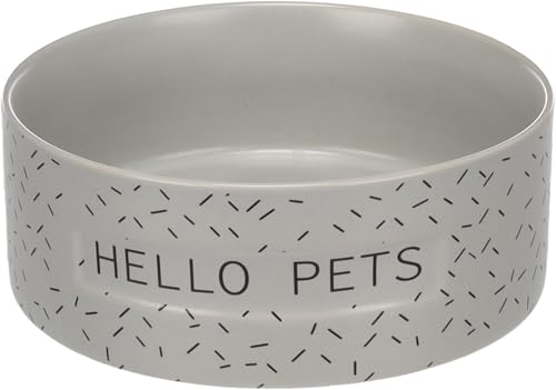 Hundenapf Keramik – hundenapf mittelgroße Hunde – 800ml – rutschfest & stilvoll – rund grau – Flamingo von Flamingo