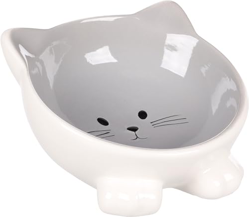 Flamingo Fress- und Trinknapf Puzi Grau – 125ml, Glasierte Keramik, Langlebig und Stilvoll, Sehr Beliebt für Katzen! Flamingo Fress- und Trinknapf Puzi Grau – 125ml, Glasierte Keramik, Langlebig und Stilvoll, Sehr Beliebt für Katzen! von Flamingo