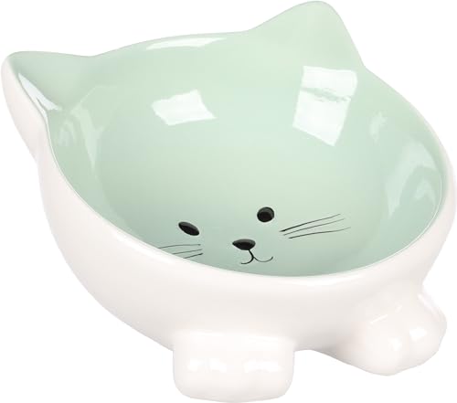 Flamingo Fress- und Trinknapf Puzi Grün – 125ml, Glasierte Keramik, Langlebig und Stilvoll, Sehr Beliebt für Katzen! Flamingo Fress- und Trinknapf Puzi Grün – 125ml, Glasierte Keramik, Langlebig und Stilvoll, Sehr Beliebt für Katzen! von Flamingo
