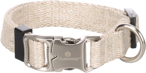 Flamingo Halsband für Hund Lago beige XS 20-35cm 15mm - Stufenlos verstellbar - Verchromte Klickschnalle und Ring für Leine Flamingo Halsband für Hund Lago beige XS 20-35cm 15mm - Stufenlos verstellbar - Verchromte Klickschnalle und Ring für Leine von Flamingo