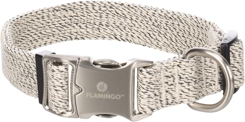 Flamingo Halsband für Hund Lago weiß/schwarz L 46-65cm 25mm - Stufenlos verstellbar - Verchromte Klickschnalle und Ring für Leine Flamingo Halsband für Hund Lago weiß/schwarz L 46-65cm 25mm - Stufenlos verstellbar - Verchromte Klickschnalle und Ring für Leine von Flamingo
