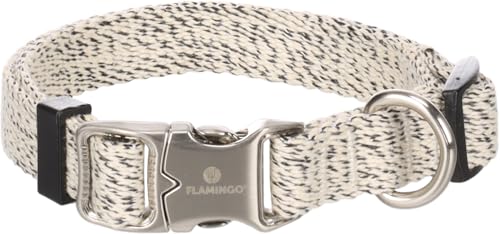Flamingo Halsband für Hund Lago weiß/schwarz S 30-45cm 15mm - Stufenlos verstellbar - Verchromte Klickschnalle und Ring für Leine Flamingo Halsband für Hund Lago weiß/schwarz S 30-45cm 15mm - Stufenlos verstellbar - Verchromte Klickschnalle und Ring für Leine von Flamingo