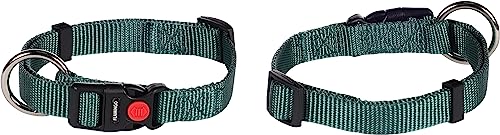 Flamingo Halsband für Hund Ziggi dunkelgrün XXS - 15-25cm 10mm - Stufenlos verstellbar - Mit zugentlastung von Flamingo