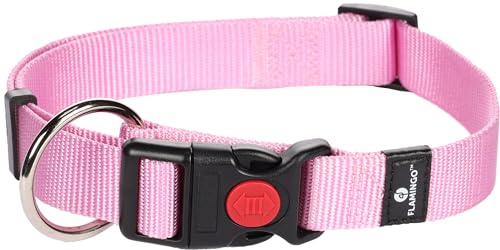 Flamingo Halsband für Hund Ziggi rosa L - 45-65cm 25mm - Stufenlos verstellbar - Mit zugentlastung - Klickschnalle mit Sicherheitsschloss Flamingo Halsband für Hund Ziggi rosa L - 45-65cm 25mm - Stufenlos verstellbar - Mit zugentlastung - Klickschnalle mit Sicherheitsschloss von Flamingo