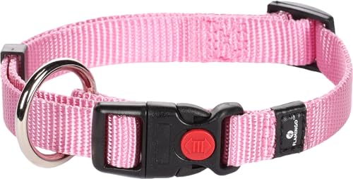 Flamingo Halsband für Hund Ziggi rosa S - 30-45cm 15mm - Stufenlos verstellbar - Mit zugentlastung - Klickschnalle mit Sicherheitsschloss Flamingo Halsband für Hund Ziggi rosa S - 30-45cm 15mm - Stufenlos verstellbar - Mit zugentlastung - Klickschnalle mit Sicherheitsschloss von Flamingo