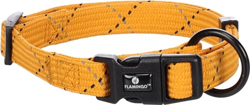 Flamingo Halsband reflektierend Welpe Dolly Ocker S - 30-45cm 15mm - Klickschnalle und stufenlos verstellbar Flamingo Halsband reflektierend Welpe Dolly Ocker S - 30-45cm 15mm - Klickschnalle und stufenlos verstellbar von Flamingo