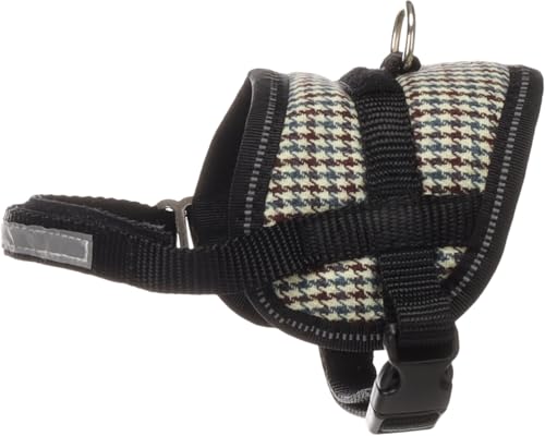 Flamingo Hund Geschirr Eeny Meeny Blau & Braun S 18-28cm 31-40cm 8,5cm 15mm von Flamingo